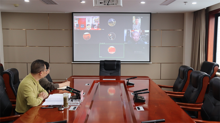 集團公司出席與上海向陽公益基金會、 供銷總社青島公司、國科凱信集團交流合作視頻會
